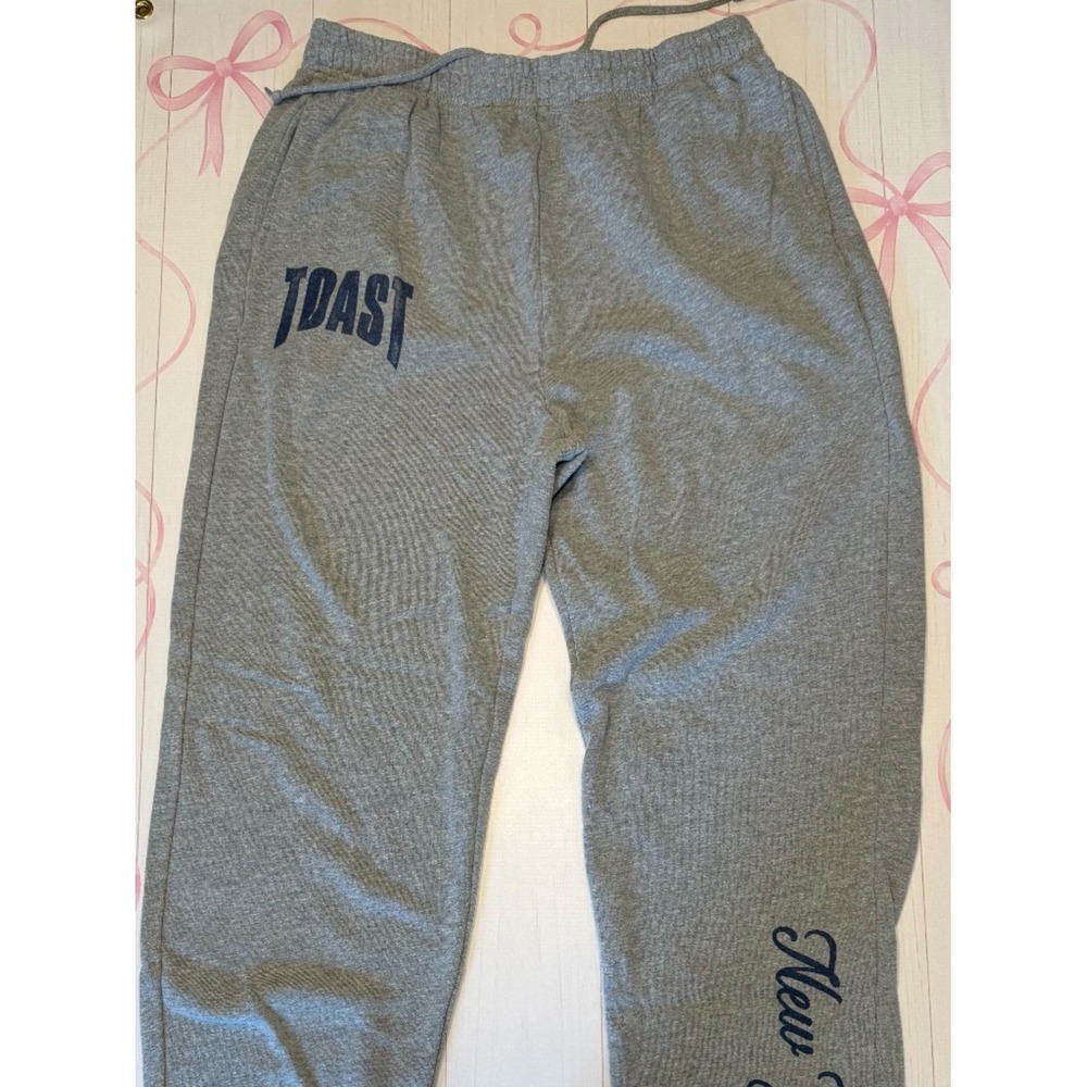 The Toast Sporty Sweatpants Heather Gray Fleece Joggers XXL NBBE 003B1
